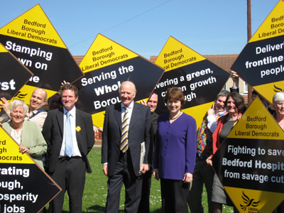 Ming with Chrstine McHugh and supporters