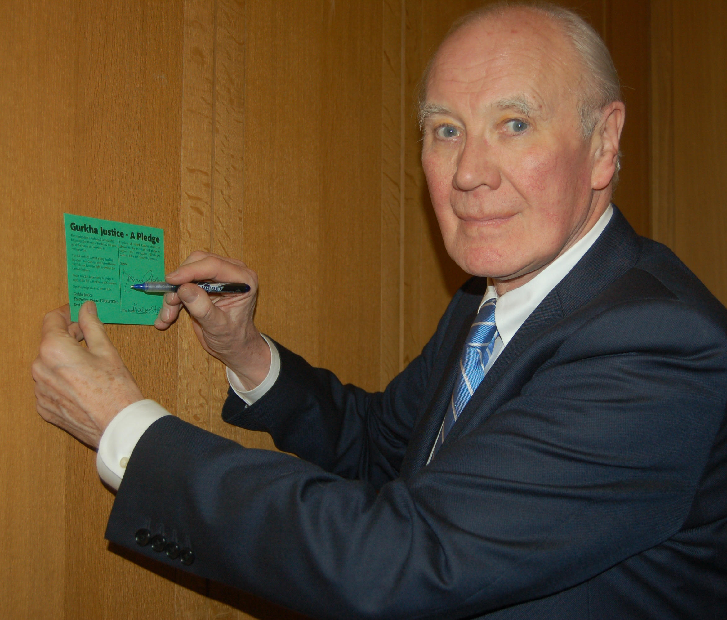 Ming Gurkha Pledge Card
